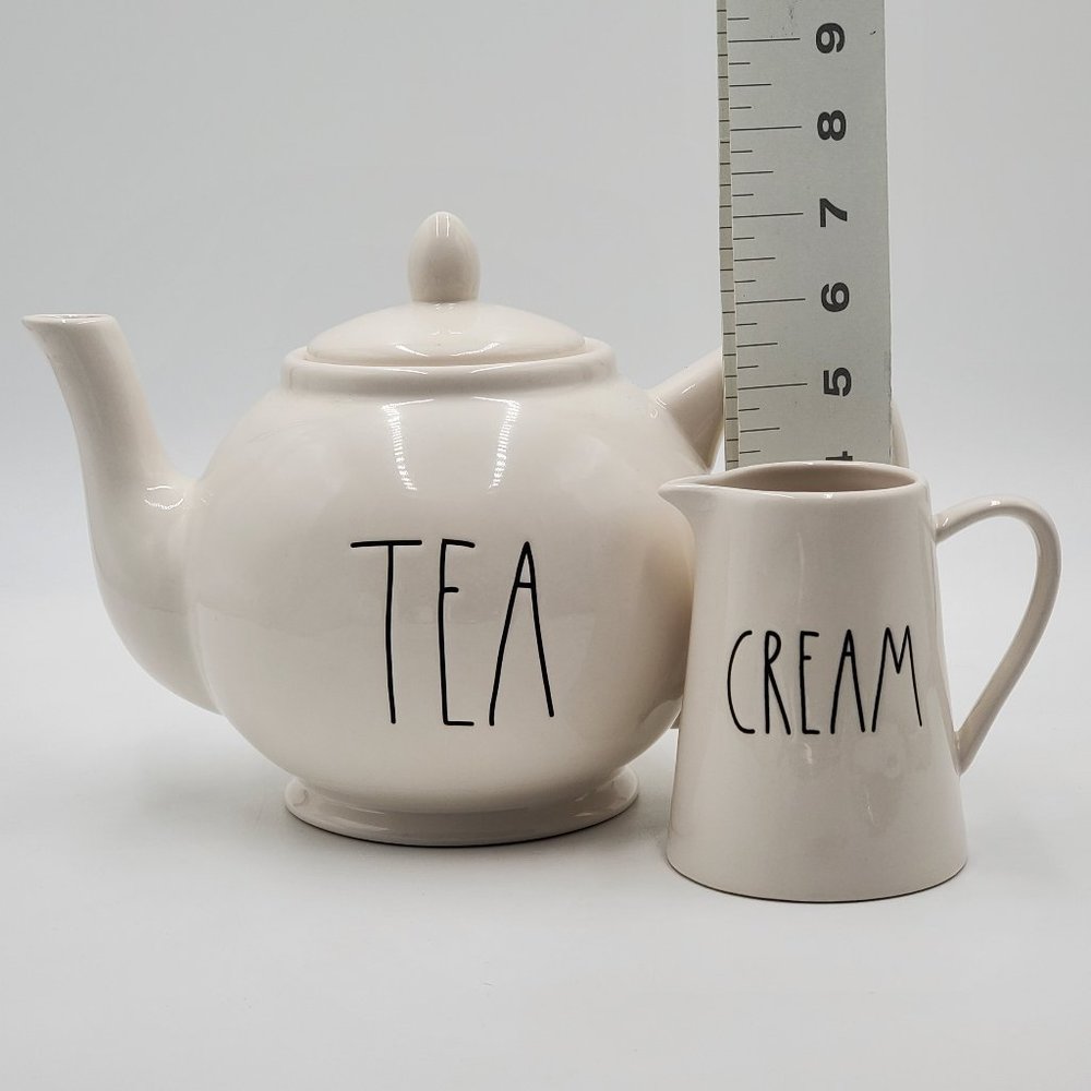 Rae Dunn TEA Pot & CREAM Pitcher - NWOT - Picture 15 of 16